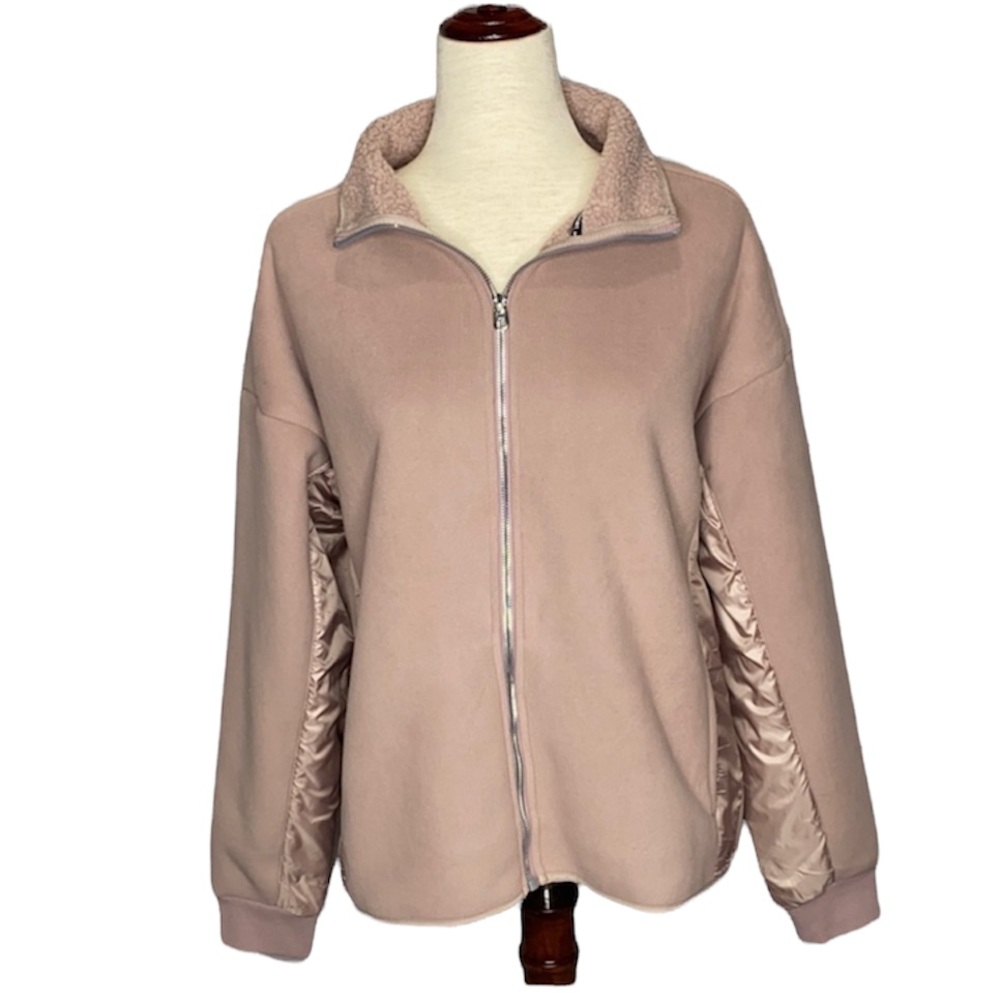H&M WOMENS SPORT TRACK JACKET IN POWDER PINK